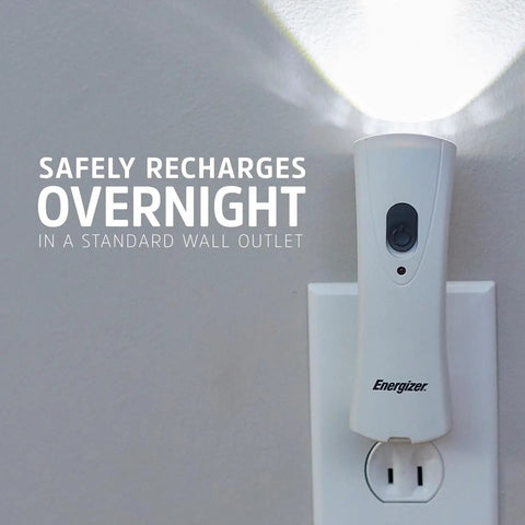 Auto On LED Rechargeable Flashlights 3 Pack For Home Power Outages Plugged into Wall Outlet