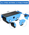 Amarite Industrial Fixed Machinery Skates Moving Heavy Equipment 5500 Lbs Capacity Nylon Rollers with steel frame and dimensions.