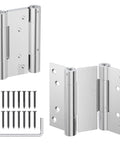 Ranbo 3-inch heavy-duty 304 stainless steel double-spring hinges with screws and hex key (2 hinges shown)