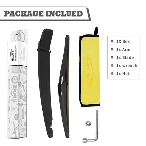 Mercedes Benz Rear Wiper Arm Nut Kit With Blade And Tools Replacement, package contents displayed