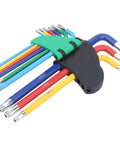 Get Your Grimey Hex Wrench Set Made With Pro CRV Steel That Won't Warp, Rust Or Round Off During Tough Auto And Bike Repairs. This Heavy Duty 9-Piece Metric Key Kit Is Built For Serious Torque And Lasts Way Longer Than Cheaper Sets Out There Today. 9-piece metric hex wrench set with colored CRV steel keys in a plastic holder