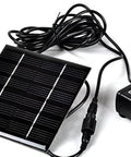 Solar Water Pump For Garden Fountain And Pond With Hella Long Cable And Dope Spray Adapters For Bird Bath Pool Or Aquarium featuring solar panel and pump components.