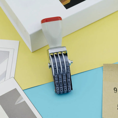 Durable 4 Digit Number Roller Stamp Is A Total Game Changer For Busy Offices And Retail Shops Featuring Snappy Dial Adjustments.