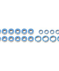 RC Spare Part Upgrade Kit For 1/10 Scale RC Cars, Rubber Sealed Ball Bearings, 20Pcs, Compatible With TT01 TT01E TT01D TT02B, arranged in rows.