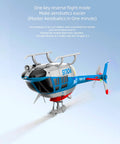 C138Pro 206 Remote Controlled Helicopter For Adults And Beginners with 6CH and 6 Axis Gyroscope shown in blue and white design