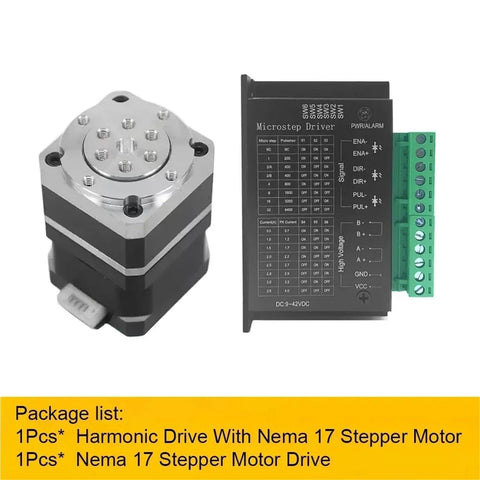 High Precision Strain Wave Gear Reducer Rotary Actuators For Industrial Robots with Motor Drive Kit and Nema 17 Stepper Motor