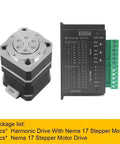 Badass Mini Harmonic Drive Gearbox Delivering Slick Strain Wave Reduction And Ultra Smooth Rotary Actuators Built Tough For Industrial Robot Frames And Cnc Machines Featuring Solid 0.70 Nm Output Torque And Reliable 60 Mm Motor Mounting Specs with Nema 17 stepper motor and microstep driver.