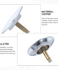 Rotary Bathtub Drain Stopper Copper One Press Seal Hair Catcher with a durable copper construction and smooth surface for easy installation.