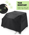 Tear-resistant Heavy Duty Waterproof Pizza Oven Cover For Cuisinart CGG403 3 In 1 Portable Pizza Oven with windproof strap.