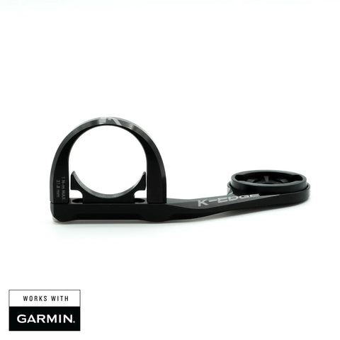 Out Front Bike Computer Mount for Garmin GPS Devices, CNC Machined Aluminum, Replaceable Garmin Insert with Definitive Click
