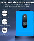 6.5KW inverter from 6500W Off Grid Solar Power Kit With 6x370W Mono Panels, 100Ah 51.2V LiFePO4 Battery, 120 to 240V Inverter, Home Backup System