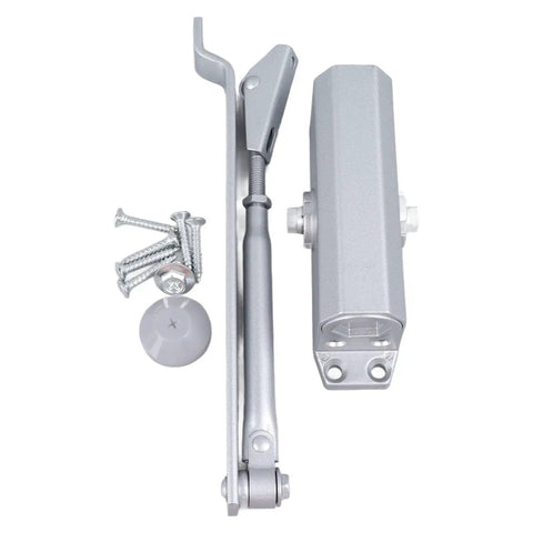 Hydraulic Automatic Door Closer For Interior Doors No Hassle Quiet Soft Close, Stainless Steel Build, Adjustable Closing Speed