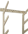 Premium Wall Rack Mount For Ski Snowboard And Longboard Storage Featuring Adjustable Baltic Birch Arms Heavy Duty Gear Holder view with multiple slots.