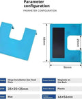 Magnetic Cabinet Door Hinge Jig Kit With Adjustable Scale And Spacer For Quick No Drill Installation Easy Install Precise Door Jamb Alignment Durable 4 Piece Set For All Cabinet Doors, blue hinge with magnetic features and dimensions