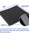 AC Drip Cushion With Magnetic Backing Black 24 X 19.6 Inches Window Unit Rain Cover detailed dimensions and material view