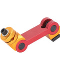 Precision Adjustable Vise Stop Locator For CNC Mill And Lathe Work Tables Features T Slot Compatibility and flexible color-coded aluminum design.