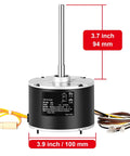 Condenser Fan Motor 1/6 HP 208 To 230V 1075 RPM Reversible OEM Standard Replacement with dimensions shown