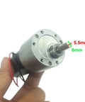 JGB37-3157 DC Gear Motor With 6mm D Shaft Low Noise Full Metal Gear High Torque Geared Motor 24V 260RPM CW CCW in hand view