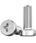 Top Shelf 304 Stainless Cheese Head Machine Screws M3 X 4mm with a cross recessed cylindrical head for tight assembly.