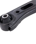 Close-up of Subaru Legacy And Outback Front Left And Right Lower Control Arm With Ball Joint 2 Piece Set Compatible With 2010 2011 2012 2013 2014 Models For A Smooth Ride And Durable Suspension showing bushing and metal construction.