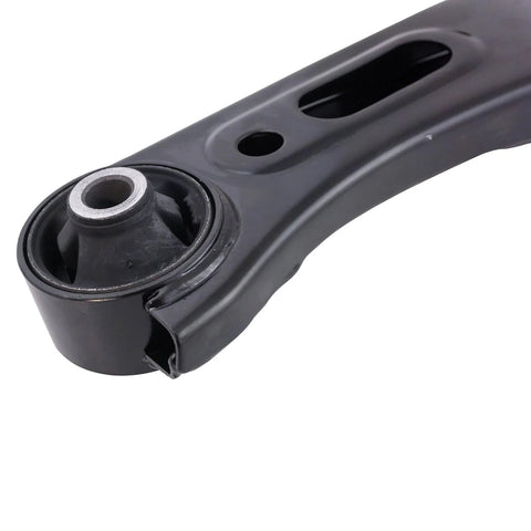 Close-up of Subaru Legacy And Outback Front Left And Right Lower Control Arm With Ball Joint 2 Piece Set Compatible With 2010 2011 2012 2013 2014 Models For A Smooth Ride And Durable Suspension showing bushing and metal construction.
