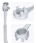Lightweight Aluminum Drum Wrench For Gallon Drums Opens Two Inch And Three Quarter Inch Bung Caps On Ten To Fifty Five Gallon Barrels One Piece Cast Aluminum Non Sparking Rust Resistant Drum Opener For Home Shop Or Farm
