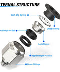 Internal structure of Push To Connect Pneumatic Fitting, Male Straight 4mm Tube OD To M5 Thread, PC4 M5 Pack Of 10 with labeled components