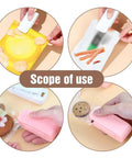 Portable Two In One Rechargeable Bag Sealer And Heat Sealer demonstrated sealing snack bags in four steps