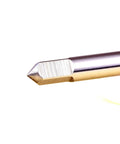 Close-up of 3/8-16 Spiral Point HSS M2 Right Hand Tap, showing pointed tip with straight flutes for metal threading, 16 TPI, uncoated