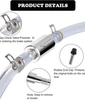 Two Piece Brake Bleeder Hose Kit With One Way Check Valve For Cars And Motorcycles DIY Friendly Bleeder Tool With Nozzle Cap And Clamp