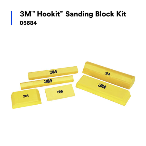Hand Sanding Block For Consistent Results With Ergonomic Grip And Flexible Sizes, 6 yellow blocks in various shapes