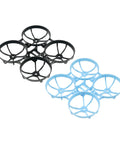 Black and blue Meteor75 Pro Brushless Whoop Frame With Triangle Bilateral Stretch Design Integrated Motor Holder Holes And Large 1S LiPo Slot For 45mm Propellers Compatible With 550mAh 1S Lipo And 0802SE 1102 Series Motors Ultra Agile Flight.