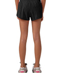 Girls Athletic Shorts With Liner Quick Dry Lightweight Running Shorts For Active Workouts Built In Mesh Liner With Zip Pocket Black