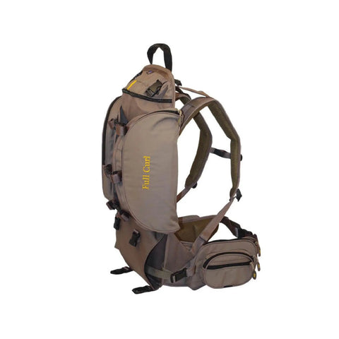 Full Curl Combo Stone Day Pack With Game Hauling Frame, 2000 Cubic Inch Capacity, side view showing tubular frame and detailing