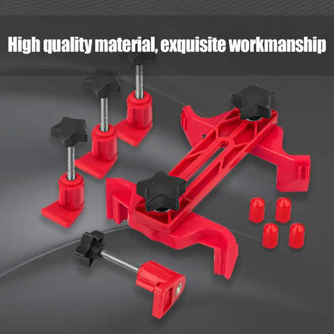 Real Deal Camshaft Locking Tool Kit With Heavy Duty Engine Timing Alignment Wrench Set red clamps and tool for engine timing jobs.