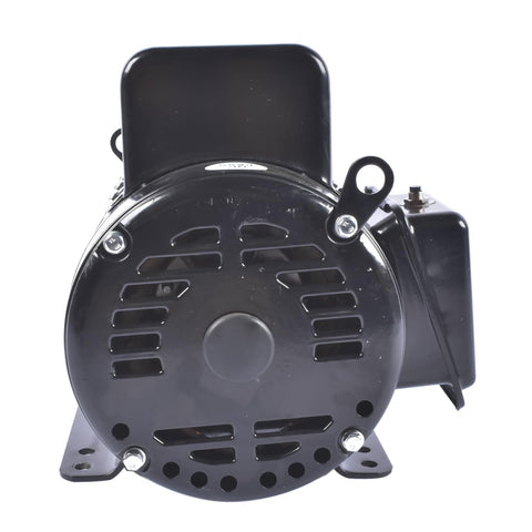 Rock Solid Heavy Duty 7.5 Hp Air Compressor Motor Single Phase Electric Motor 3450Rpm 208 To 230 Volt 60Hz front view with cooling vents.