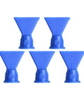 Caulking Finisher Kit With Silicone Nozzles 5 Flat Tips For Cartridge Caulking Tubes Easy Grip Blue Precision Sealant Tool for joints