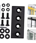 Heavy Duty Track Connecting Plates Set for Barn Doors and Indoor Sliding Doors, Carbon Steel Flat Mending Repair Plates