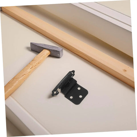 Auto Close Spring Loaded Cabinet Door Hinge 3/8 Inch Self-Closing Soft Close Hardware For Kitchen And Bathroom Black Finish