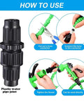 Premium Garden Hose Adapters And Water Expandable Repair Kit With Fresh Washers, Perfect Fix For Leaky Expandable Hoses That Make Gardening A Total Breeze For Any Plant Lover. Black ABS plastic hose connector used to repair 6mm expandable tubing.