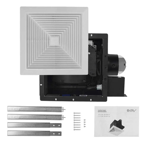 Whisper Quiet Bathroom Vent Fan 90 CFM With 0.8 Sone, Ceiling Mount Exhaust For Small Bathrooms, HVI 2100 Certified And UL Listed