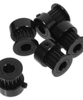 Upgrade Your 3D Printer With These Badass 5pcs Aluminum Alloy Gt2 Timing Belt Pulley Kits Featuring Super Durable 6mm Width Drive Belts And Smooth Bearings For Sturdy DIY Printing projects that print like a dream. Black aluminum GT2 timing belt pulleys with 5mm bore for 3D printer upgrade