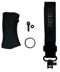 Rear Grip Enhancement Kit With Adjustable Swivel Recoil Strap And Textured Rubber Grip Sleeve components displayed