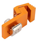 Super Cool Aramox Low Profile Side Clamps 2pack Aluminum Tiger Claw Vise Grips For 3018 Pro Ultra CNC Router Machines close-up view of aluminum clamp.