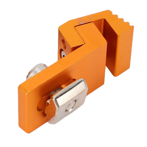 Super Cool Aramox Low Profile Side Clamps 2pack Aluminum Tiger Claw Vise Grips For 3018 Pro Ultra CNC Router Machines close-up view of aluminum clamp.
