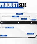 Heavy Duty Zinc Strap Hinges 16 Inch For Gate And Barn Tool Shed Door Black Finish Four Pack dimensions diagram