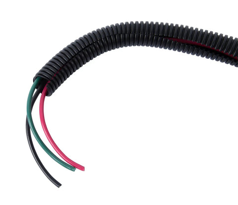 Split Flex Tubing FLX-1050B 1 Inch By 50 Feet Black Pro Grade For Wire Management, corrugated sleeve with wires exposed