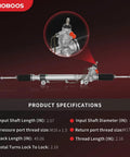 Hydraulic Power Steering Rack And Pinion Assembly For Toyota 4Runner FJ Cruiser And Lexus GX470 2003 To 2009 specs diagram