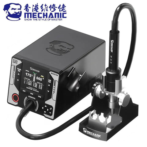 Beastly 1200W Smart Hot Air Rework Station With Flare Nozzle for Desoldering Phones, 2.8 Inch Display, Curved Temperature Control