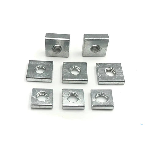 Heavy Duty Thin Square Nuts Bulk Pack Zinc Plated Carbon Steel M2.5 M3 M4 Lock Down Hard On Welding Frames And Garage Projects Built Tough And Ready For The Long Haul Without Slipping Up